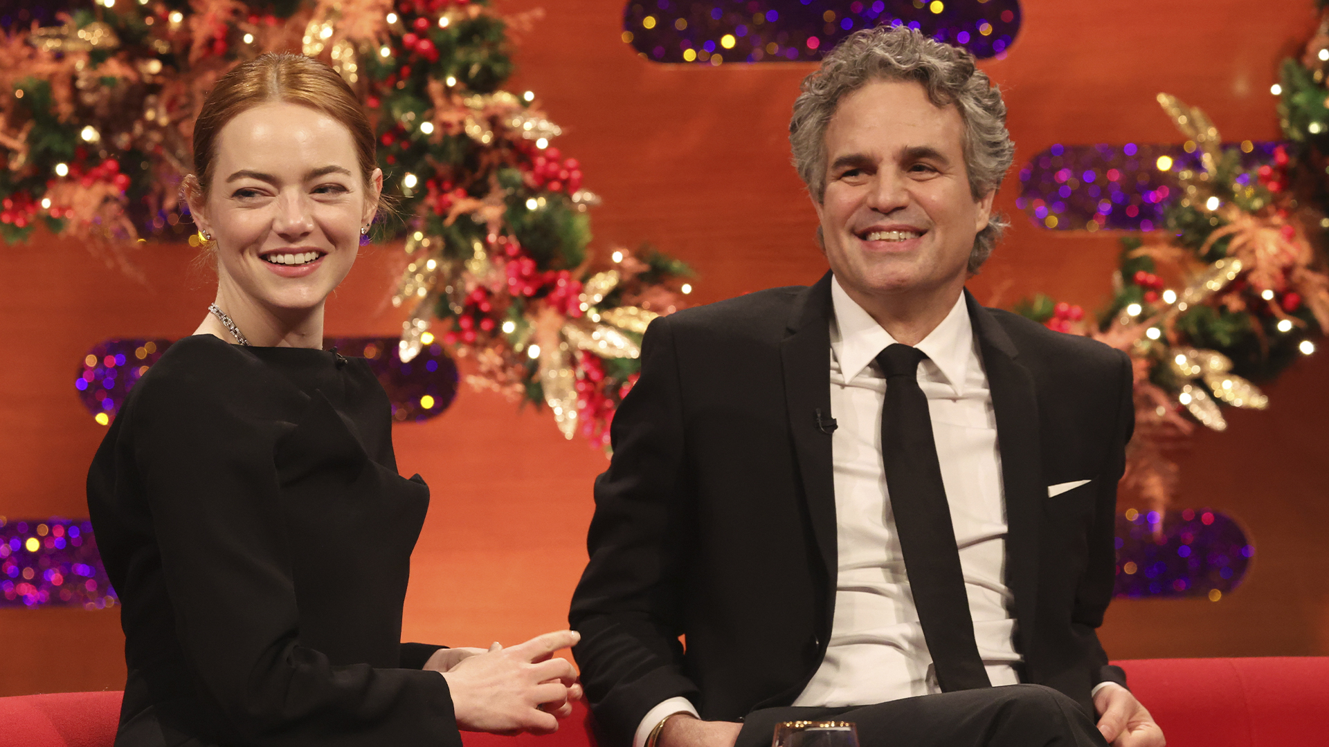 New Year's Eve Special, The Graham Norton Show features Graham trading quips with Emma Stone, Mark Ruffalo, Claudia Winkleman, Rob Brydon, and Ezra Collective., Season 1064325, Episode 99