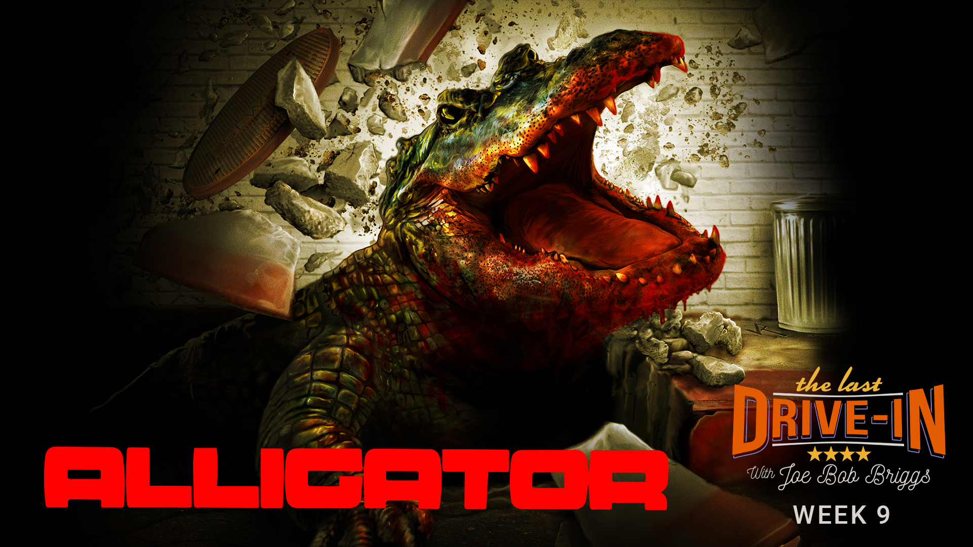 Week 9: Alligator, A baby alligator grows gigantic and goes on a rampage., TV-MA, Season 1062609, Episode 17