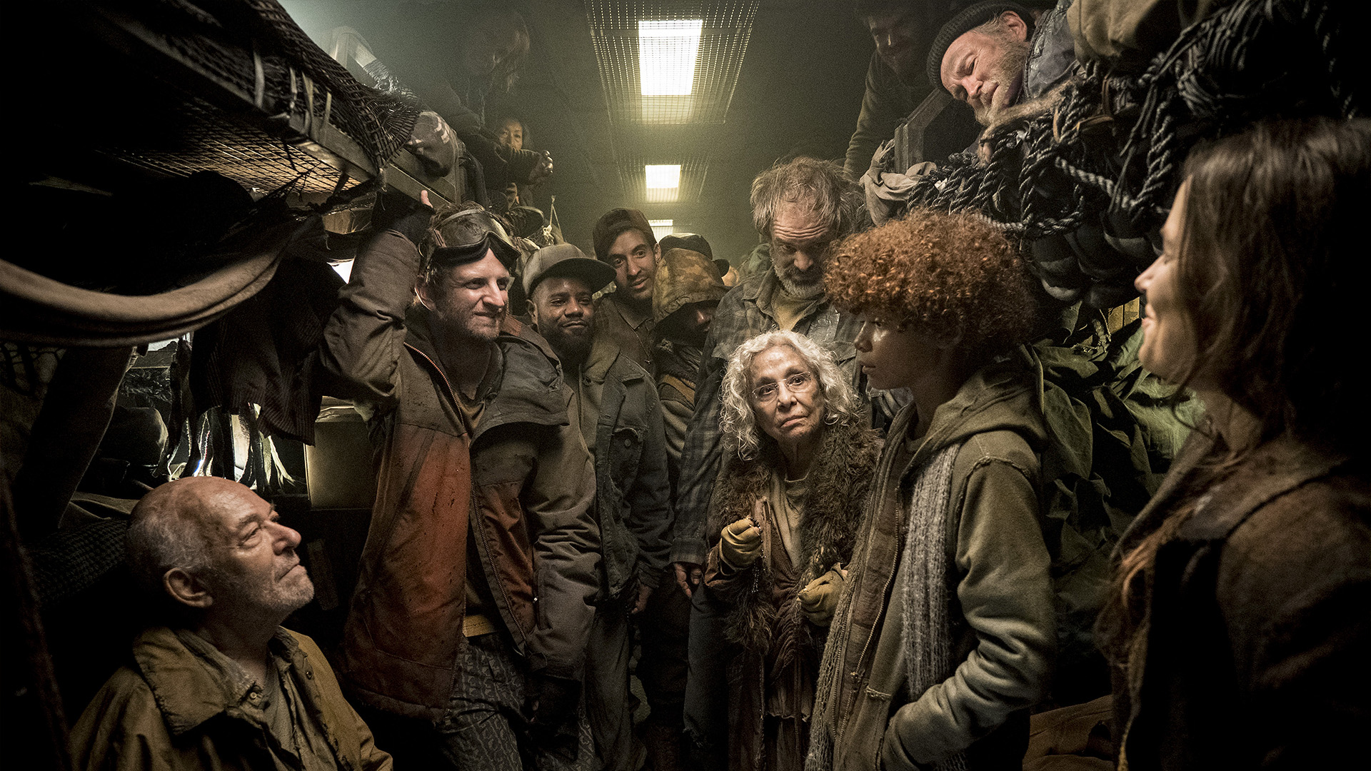 First, the Weather Changed, Snowpiercer, the great ark train, circles a frozen earth., TV-MA, Season 1068355, Episode 1