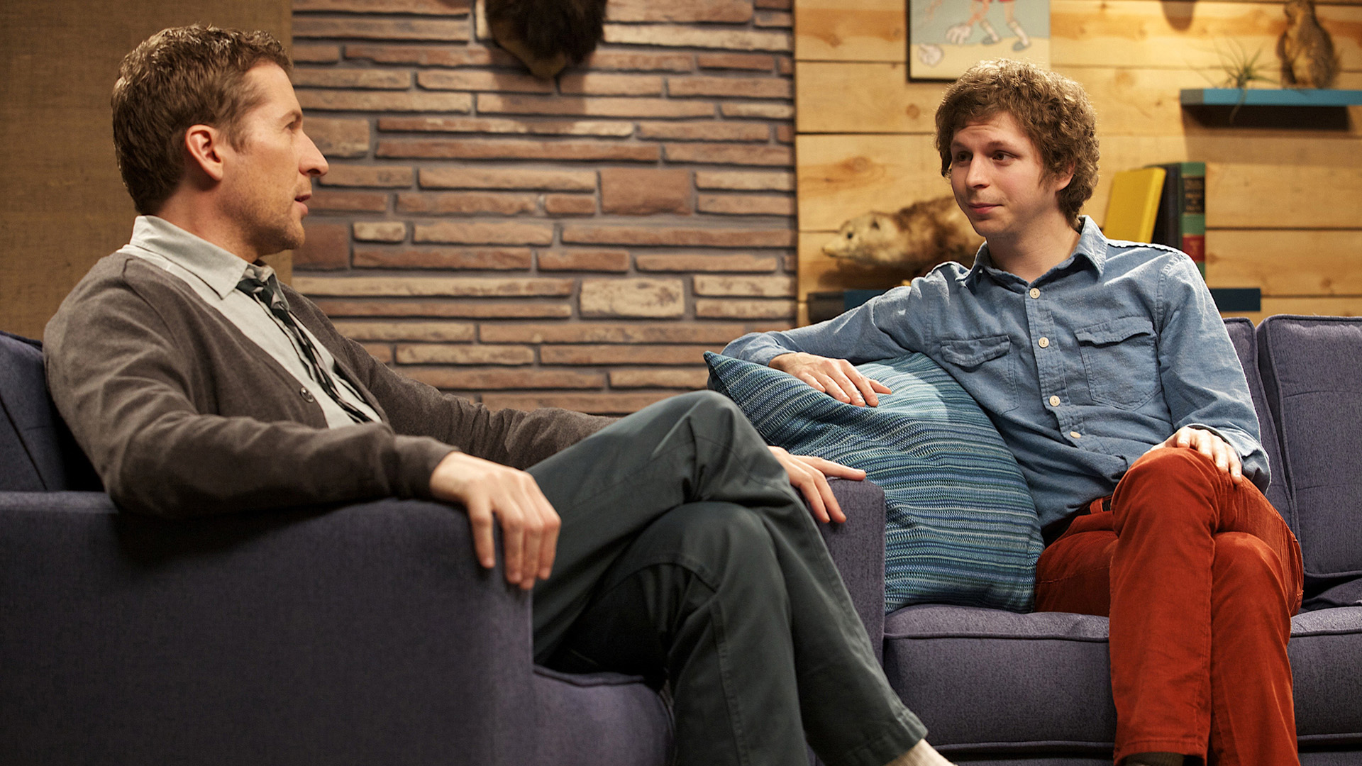 Michael Cera Wears a Blue Denim Shirt & Red Pants, Michael Cera and Scott Aukerman Comedy, TV-14, Season 1, Episode 4