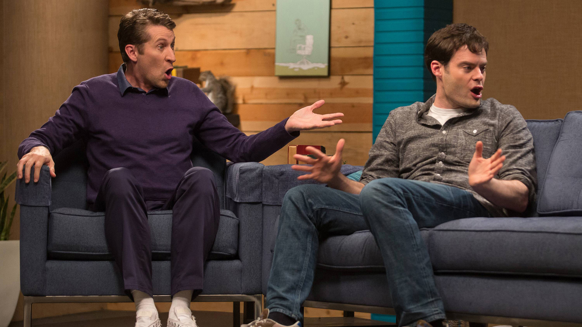 Bill Hader Wears a Grey Button Down Shirt and Sneakers, Bill has major revelations!, TV-14, Season 2, Episode 9