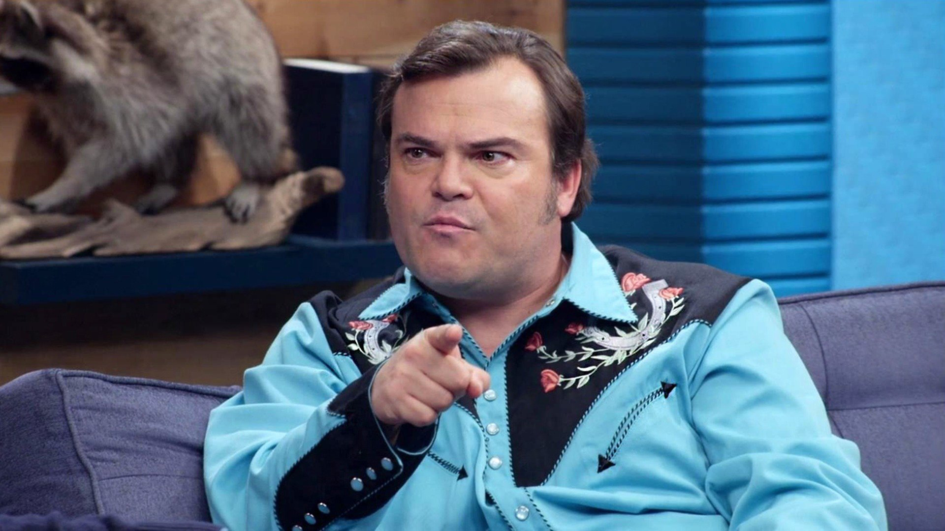 Jack Black Wears an Embroidered Cowboy Shirt and Ox Blood Sneakers, Jack Black guest stars CB!B!, TV-14, Season 4, Episode 12