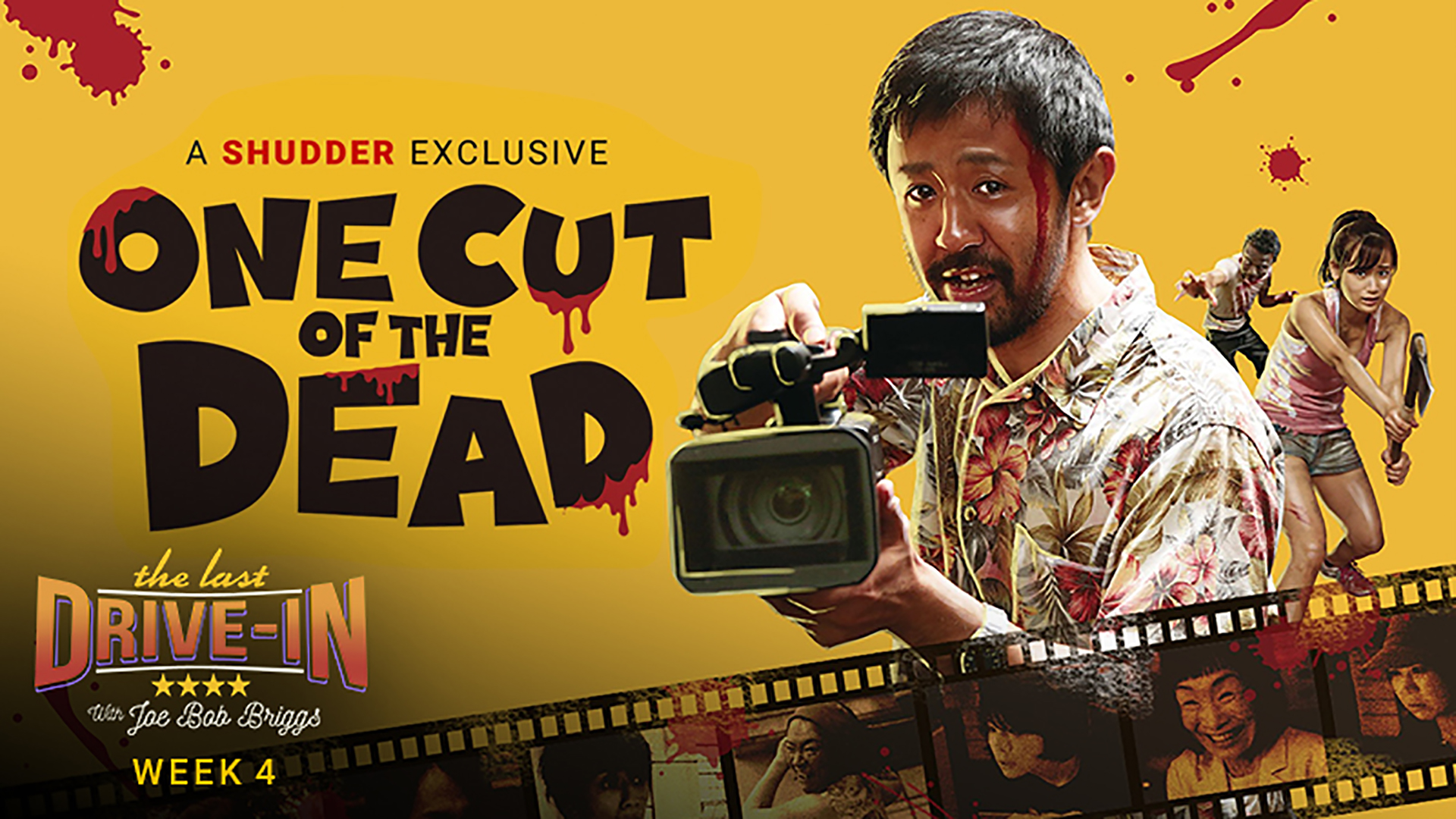 Week 4: One Cut of the Dead, While shooting a low-budget zombie film in an abandoned warehouse, the crew find themselves caught between actual zombies and a mad director who won't stop rolling., TV-MA, Season 1028422, Episode 8
