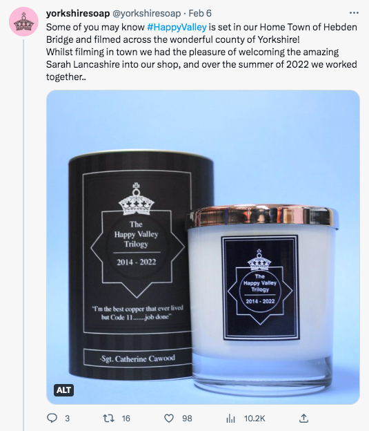 The Happy Valley Trilogy Candle