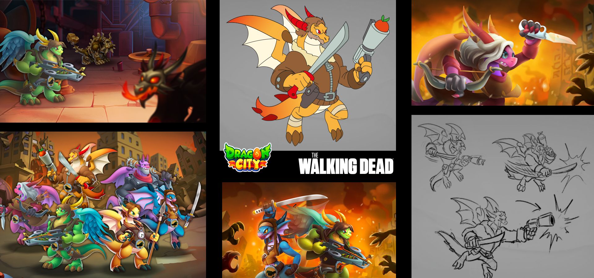 Dragon City x The Walking Dead: Turning Iconic Characters Into Video Game Dragons