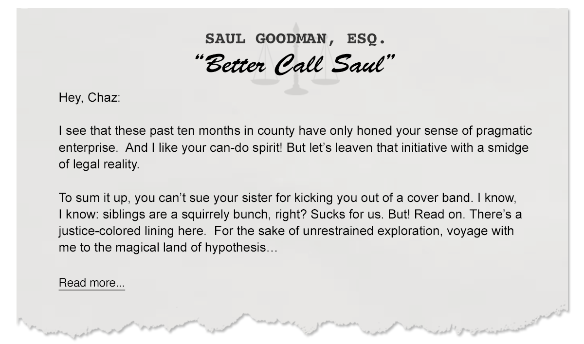 Letters From Saul - Who Among Us Is Without Sin?